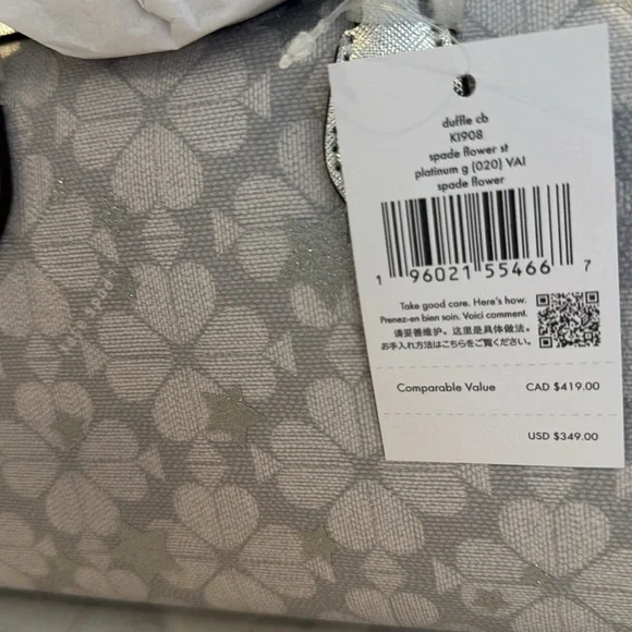 🎉HP🎉♠️Kate spade Spade Flower Star Toss Small Dolly Duffle Crossbody - Picture 7 of 15